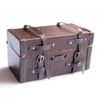 Casa delle bambole miniatura di 1 12 scale  mini pelle vintage in legno di trasporto della valigia bagaglio per bambole Furnitures marrone - DQWU2NE3X