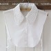 WINOMO Fake donne collare staccabile mezzo camicia camicetta bianca - JGRWBNYEM
