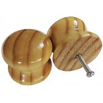 10 x manopole in legno di pino OVO®TEZ® - diametro 40mm - pronto all'uso - laccato - venduto come confezione da 10 manopole - QU52IfeO