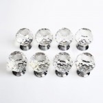 Revesun - Pomelli in cristallo trasparente per porte  armadietti  cassetti e guardaroba  30 mm  confezione da 10 - DvOVgbnO