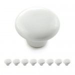 Set di 8 pomelli per mobili di porcellana  (Set 8 x Colore bianco) westhome armadio manopola in ceramica  maniglia  marca Ganzoo - zBSW1BA6