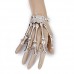 WINOMO Mano di scheletro punk catena dita bracciale schiava anello (argento) - SXS62MZ3E
