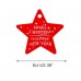 100 pezzi a forma di stelle etichette da regalo Buon Natale e Felice Anno Nuovo carta stampata Hang Tag con Spago di iuta naturale 100 piedi Red - WRSJK02E2