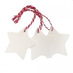 Doutop etichette regalo per Natale 100pcs a forma di stella da appendere Paper Craft TAGS con 20 m corda bianco - TA61ANMD0