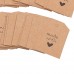 Pixnor 100pcs Made with Love Kraft etichette regalo fai da te festa di nozze Etichette con spago di iuta (marrone) - 9V8QVTUY1