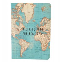 Sass & Belle - Quaderno per appunti  copertina con cartina geografica in stile vintage  multicolore - JDGFSM6S6