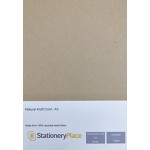Stationery Place - Cartoncino kraft riciclato  A3  170 g/mq  50 fogli  colore marrone - LSQ45UWAN