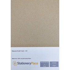 Stationery Place - Cartoncino kraft riciclato A3 170 g/mq 50 fogli colore marrone - LSQ45UWAN