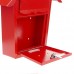 Cablematic - Cassetta delle lettere casella postale e posta metallico di colore rosso da parete 366 x 100 x 370 m - LV7aQjT7