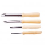 Millya  kit di utensili per incisione  in acciaio inox e legno  taglierini circolari per argilla (4x). Natural - FYO1J83VF