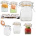 Promobo – Set 4 Barattoli marmellata in vetro ermetico Anello in silicone Ideale Yogurt 150 Ml - 7BGJSNBPL