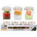 Promobo – Set 4 Barattoli marmellata in vetro ermetico Anello in silicone Ideale Yogurt 150 Ml - 7BGJSNBPL