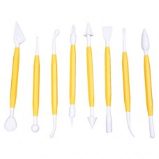 TOOGOO(R) 8 pezzi set regalo di Natale per i bambini Scultura di argilla Tools Fimo del polimero strumento -giallo - D5Q1WJTFT