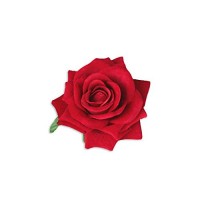 LUFA La testa di seta artificiale del fiore della Rosa per i pattini della testa di DIY calza la decorazione di cerimonia nuziale 6cm & rosso - II7Q1J1MW