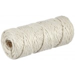 Rayher Hobby 4200102 corda iuta naturale  spago iuta  filo iuta  3 5 mm di diametro  rotolo da 50 m  bianco  fai da te  decorazione  artigianato. - CPXSS3X4T