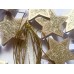 12 Oro Glitter in legno Craft mollette di Natale stella porta con cavo - 8BXPMA4JM