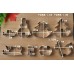 Vasyle 8 set di Natale stampo 3D in acciaio INOX massiccio Biscuit Mold Cookies baking - UCRDKVZUI