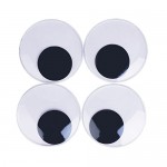 Ccinee  set di 4 occhi spalancati giganti  7 6 cm   plastica  balck white  7 5 cm - 3C2F7DIR3
