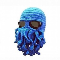 Foopp caldo berretto di maglia Squid adulto Barbarian barba cappello beanie blu - SHD71ZS3C