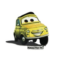 Toppe termoadesive - Cars Luigi Disney comico bambini - giallo - 6 8x7cm - Patch Toppa ricamate Applicazioni Ricamata da cucire adesive - IWUFP01KL