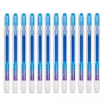 Penne Cancellabili Punta 0.7 mm – Confezione da 12 Penne Blu Ricaricabili - Ezigoo - TXUBF03L2