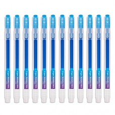 Penne Cancellabili Punta 0.7 mm – Confezione da 12 Penne Blu Ricaricabili - Ezigoo - TXUBF03L2