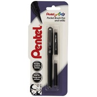 Pentel XGFKP/FP10-A Brush Pen con due ricariche  inchiostro nero - 09E6KGCEI