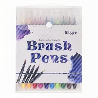 Set Pennarelli Brush Pen Punta Pennello - Set di 10 pennarelli a colori - con morbido flessibile Real Brush Tip creare effetto acquerello - Ezigoo - EVX9UKECG
