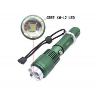 3000 lumen CREE XM-L L2 LED torcia elettrica ricaricabile Super Bright torcia 5 modalità-alto  medio  basso  stroboscopio  SOS  in lega di alluminio dello zoom del fuoco della luce - LqozArQF
