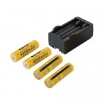 4x 18650 3.7V 9800mAh batteria ricaricabile agli ioni di litio + slot doppio caricabatterie intelligente per RC638 torcia elettrica del puntatore del laser - ndVsF5jA