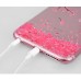 Cover in silicone per iPhone 7 Plus glitter con strass trasparente slim motivo decorativo: amore cuore colore: rosa+ 1 x pennino - K59rRFkl