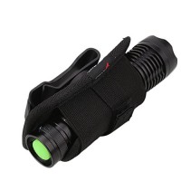 Gladle Supporto Tactical Nylon Flashlight Custodia Custodia Custodia Custodia Con clip a cinghia girevole da 360 gradi Nero - tyuxw8jl