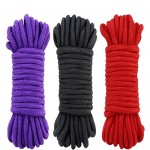 Morbido 10-meter (33 piedi) Shibari giapponese corda di cotone – Confezione da 3 (nero  rosso e viola) – lavabile  alta qualità  multiuso Restraints - bfC2zkKo