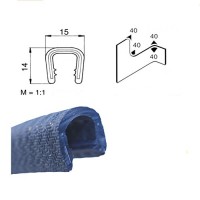 eutras protezione angoli 8 – 10 mm Bordi gomma profilo a U keder Band dichtpr ofil  Guarnizione in gomma  1 pezzi  nero  1212 - SwaHcLSC