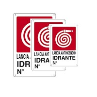 IRPot - 3 X CARTELLI SEGNALETICI IN PVC LANCIA ANTINCENDIO IDRANTE N° 07702710 - A4mDbUK8
