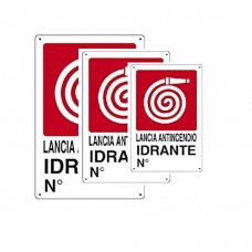 IRPot - 3 X CARTELLI SEGNALETICI IN PVC LANCIA ANTINCENDIO IDRANTE N° 07702710 - A4mDbUK8