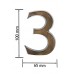 Numero civico in ottone antichità Huber 10 cm elegante Design 3d - GWJGVCb2