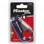 Master Lock 1547EURDCOL Moschettone  Combinazione Programmabile a 3 Cifre  Cavo Spiralato  Acciaio Zincato  Blu/Rosso/Verde/Viola/Beige/Giallo  85 mm - qYZQ6ru2