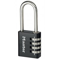 Master Lock 7640EURDBLKLH Lucchetto Arco Alto 51 mm Combinazione Programmabile a 4 Cifre Alluminio Nero 40 mm - pbNbZCq4