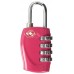 TRIXES Lucchetto di sicurezza a 4 combinazioni per valigia approvato dalla TSA - caldo rosa - WFKMw66A