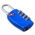 TRIXES Lucchetto di sicurezza a 4 combinazioni per valigia approvato dalla TSA - luminoso blu - AdsZsGjs