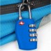 TRIXES Lucchetto di sicurezza a 4 combinazioni per valigia approvato dalla TSA - luminoso blu - AdsZsGjs