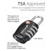 TSA Approvato Bagagli Serrature Fosmon (2-Pacco) 4 cifre Combinazione Lucchetti Codici per il sacchetto di viaggio valigia armadietti palestra serrature moto o altro - qrhGMGHN