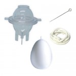 TrendLight 860573 - Stampo per candela  a forma di uovo  include stoppino da 1 m  supporto per stoppino e guida  70 x 96 mm - P4QUN6G8V