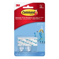 Command Small Clear Hooks with Clear Strips (17092CLR) - c6tfp0OV