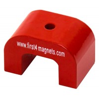 first4magnets F4M811-1 - Magnete in alnico  a ferro di cavallo  con forza magnetica di 4 5 kg  colore: rosso - LW1wYPUk