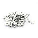 sourcingmap® 100pcs 2/25" x 3/8" Alluminio Clessidra manicotto per 1 5 mm filo corda - kCp51if4