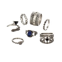 Amlaiworld 7 pezzi/set accessori donna bohemien vintage stack anelli - Qov1zIsW