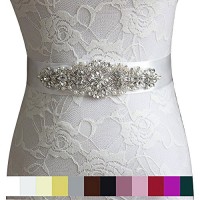 Dress Applique di cristallo nuziale strass Sash da sposa perla cerimonia nuziale in rilievo cintura nastro bianco - 9NQ6D00FE