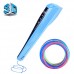 Kuman Newest Version 3D Printing Pen With LCD Screen for Doodling Drawing 3D Pen Tool with 2* 1.75mm PLA Filament- As DIY Gift 3D Printers 100C (Blue) - 9QQE1F5FQ